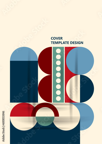 Modern laconic geometric composition for cards, heading, invitation, poster, social networks, publications after publication. Vector