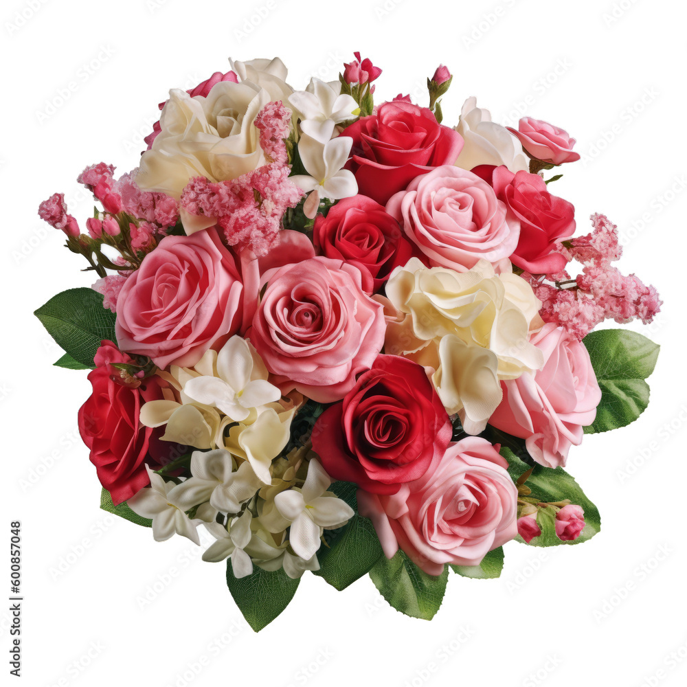A romantic bouquet of red and pink roses A romantic bouquet of red and pink roses