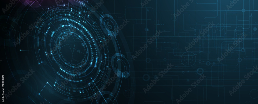Abstract tech background. Futuristic technology interface Abstract tech background. Futuristic technology interface
