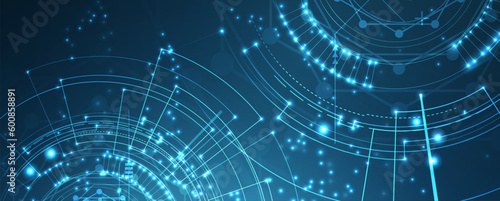 Abstract tech background. Futuristic technology interface
