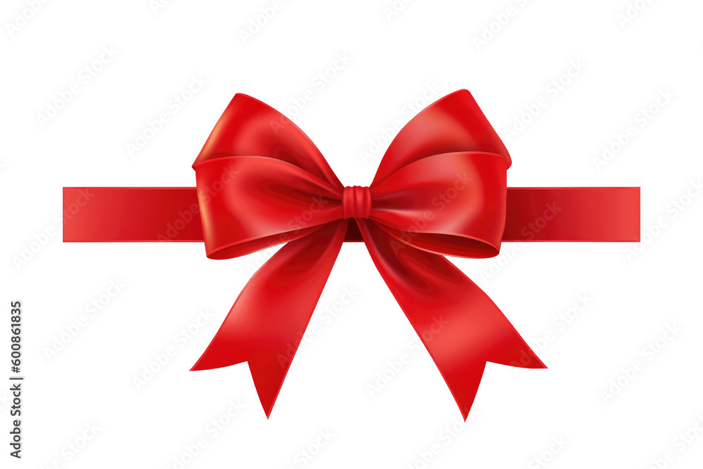 Red ribbon bow. Generative ai
Red ribbon bow. Generative ai