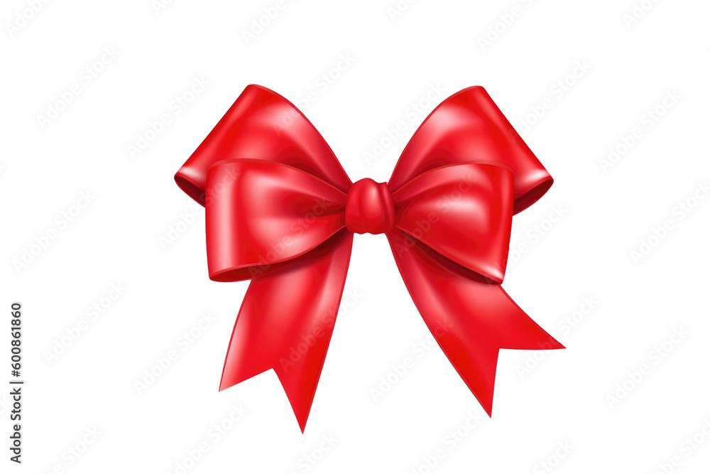 Red ribbon bow. Generative ai
Red ribbon bow. Generative ai