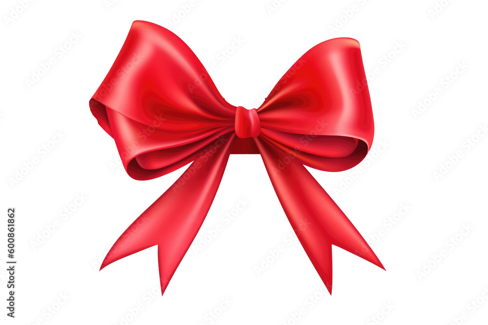 Red ribbon bow. Generative ai
Red ribbon bow. Generative ai