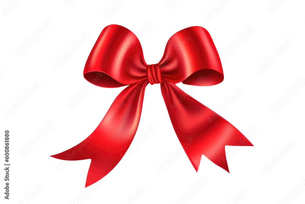 Red ribbon bow. Generative ai
Red ribbon bow. Generative ai