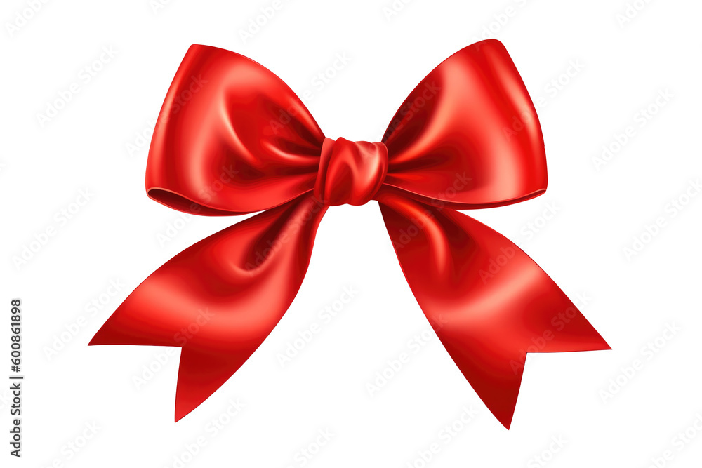 Red ribbon bow. Generative ai
Red ribbon bow. Generative ai