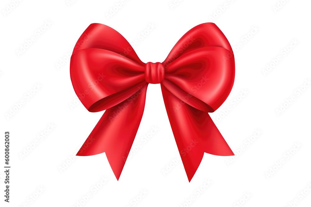 Red ribbon bow. Generative ai
Red ribbon bow. Generative ai