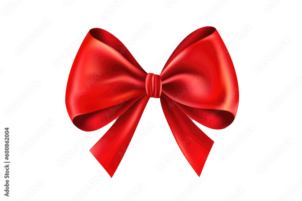 Red ribbon bow. Generative ai
Red ribbon bow. Generative ai