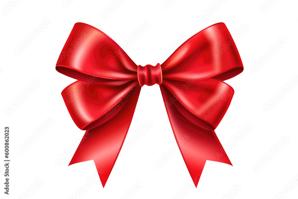 Red ribbon bow. Generative ai
Red ribbon bow. Generative ai