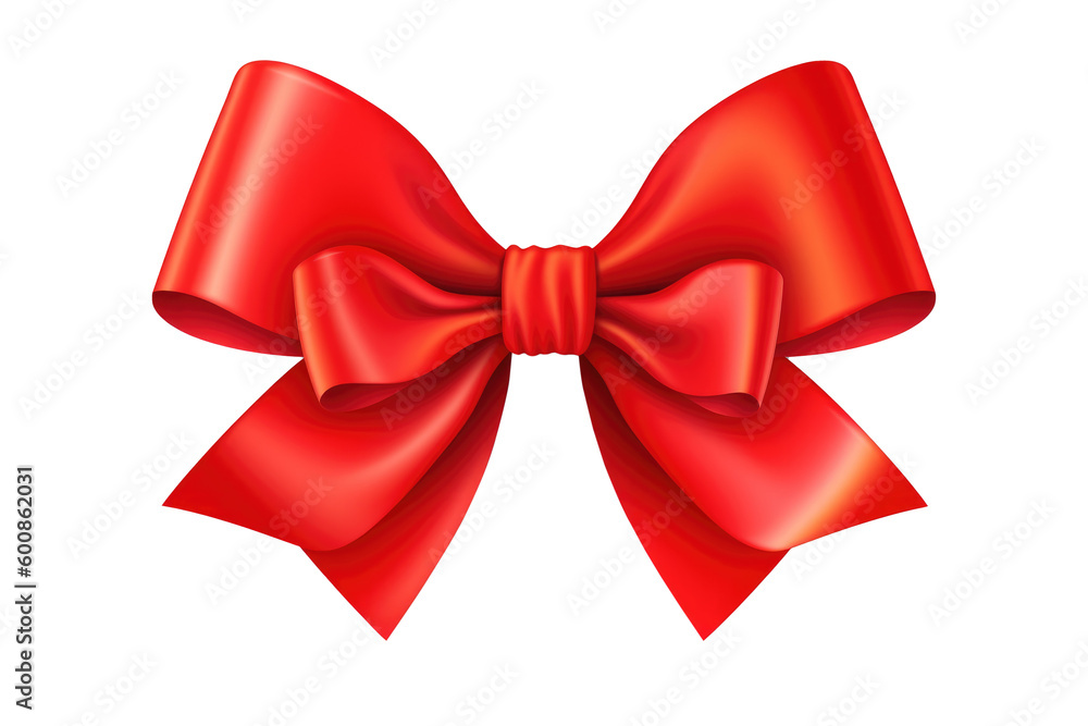 Red ribbon bow. Generative ai
Red ribbon bow. Generative ai