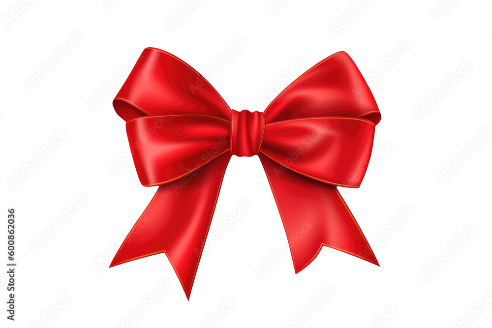 Red ribbon bow. Generative ai
Red ribbon bow. Generative ai