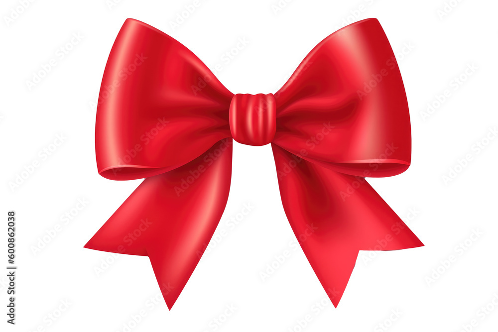 Red ribbon bow. Generative ai
Red ribbon bow. Generative ai
