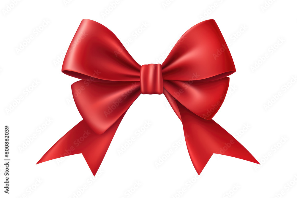 Red ribbon bow. Generative ai
Red ribbon bow. Generative ai