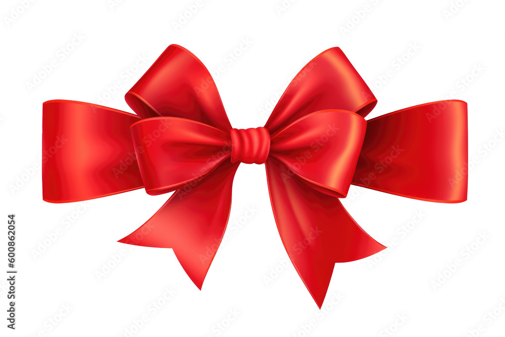 Red ribbon bow. Generative ai
Red ribbon bow. Generative ai
