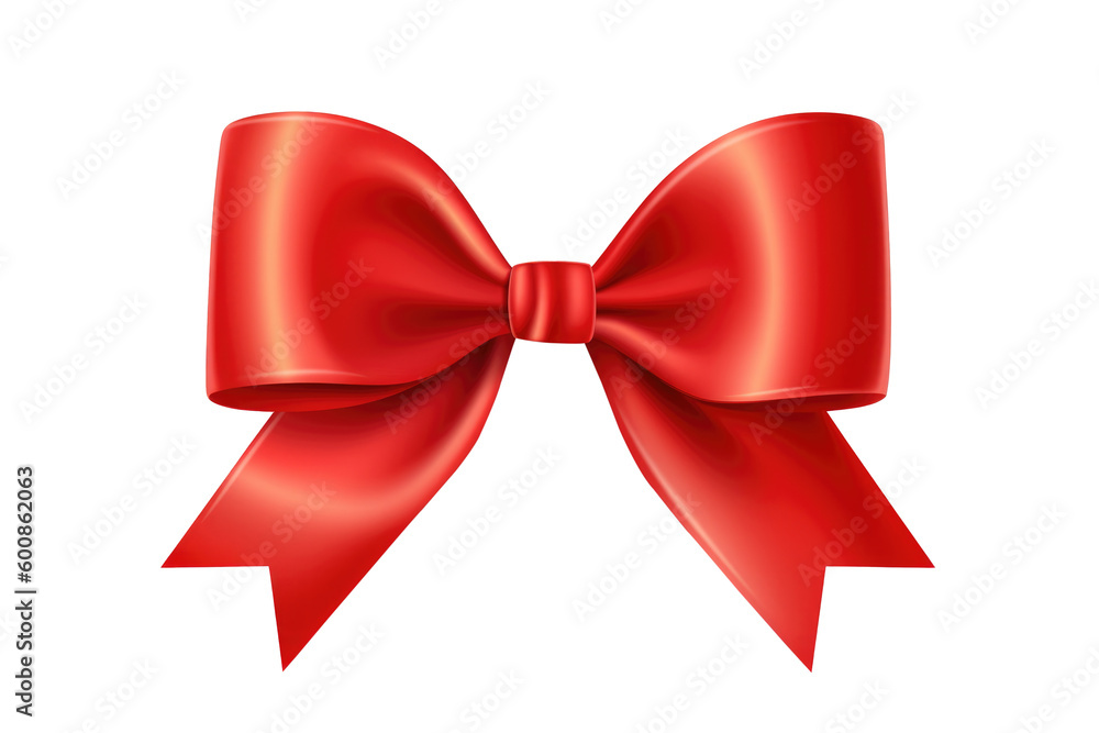 Red ribbon bow. Generative ai
Red ribbon bow. Generative ai