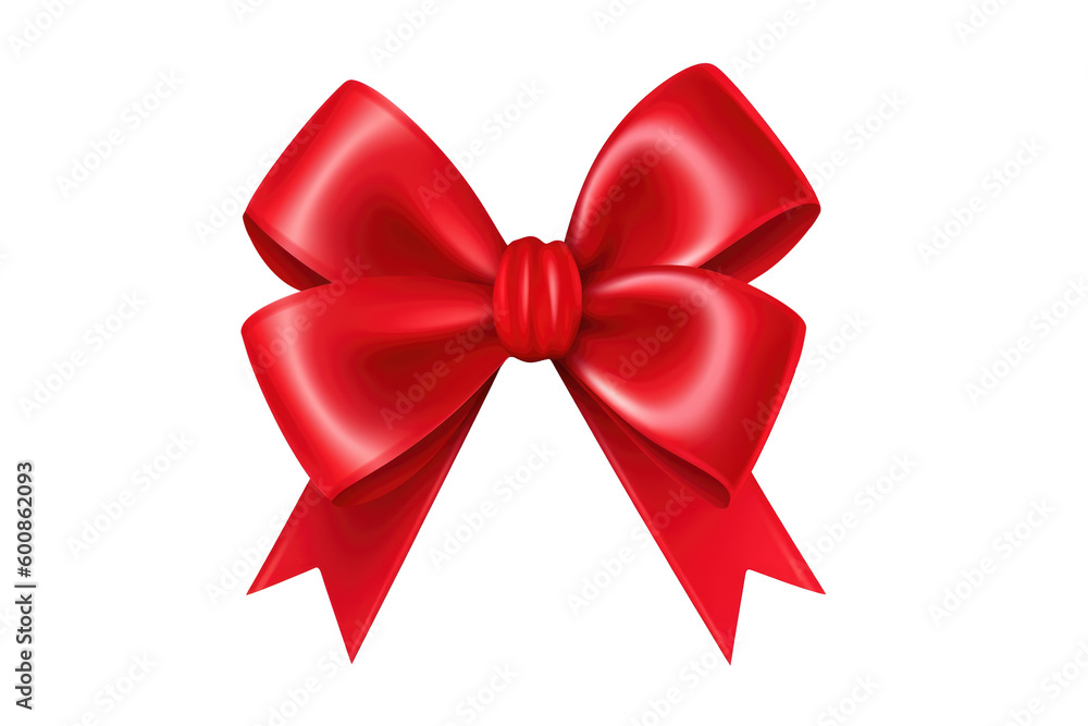 Red ribbon bow. Generative ai
Red ribbon bow. Generative ai