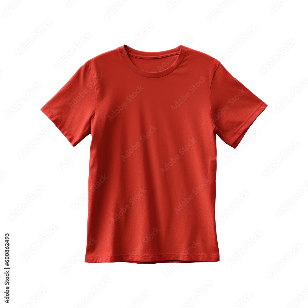 Basic red t-shirt on isolated background. Generative AI Basic red t-shirt on isolated background. Generative AI