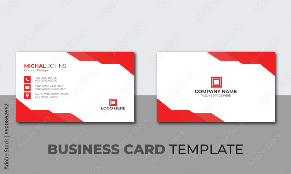 Modern presentation card with company logo. Visiting cards for business and personal use.	

