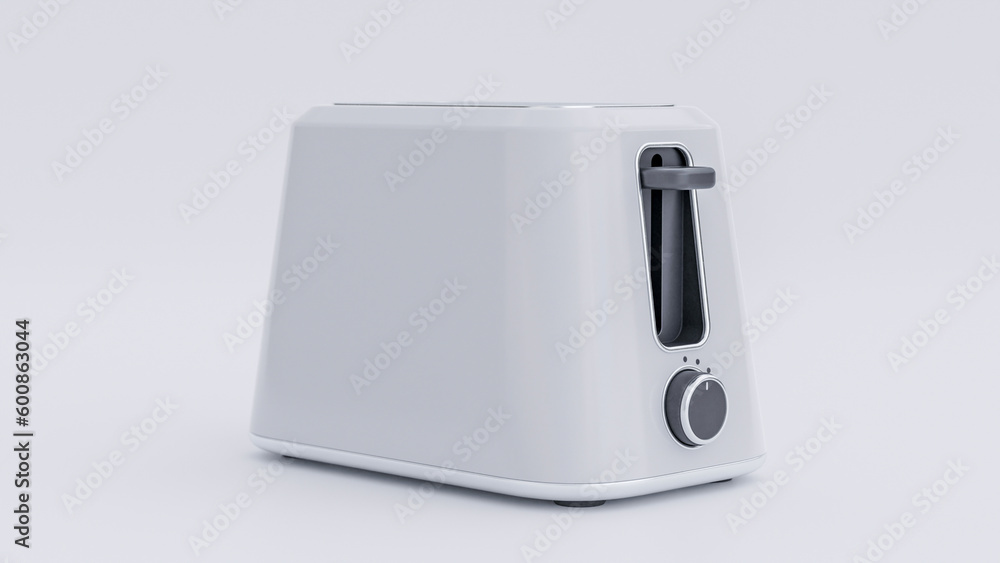 Modern toaster concept premium photo 3d render on white background Modern toaster concept premium photo 3d render on white background