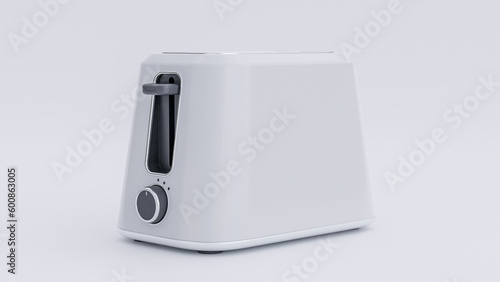 Modern toaster concept premium photo 3d render on white background