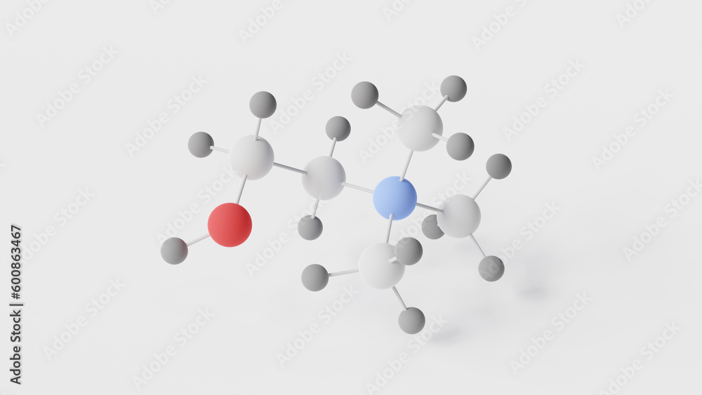choline molecule 3d, molecular structure, ball and stick model, structural chemical formula vitamin b4 choline molecule 3d, molecular structure, ball and stick model, structural chemical formula vitamin b4
