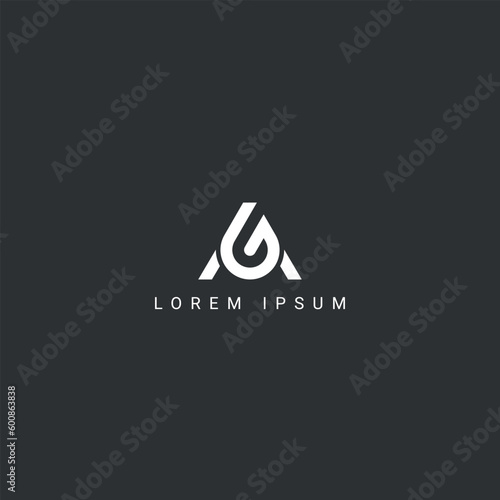 Alphabet letter GA AG icon logo vector symbol.