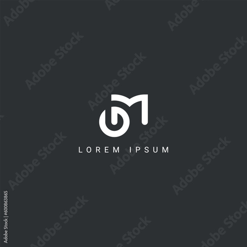 Alphabet letter GM MG icon logo vector symbol.