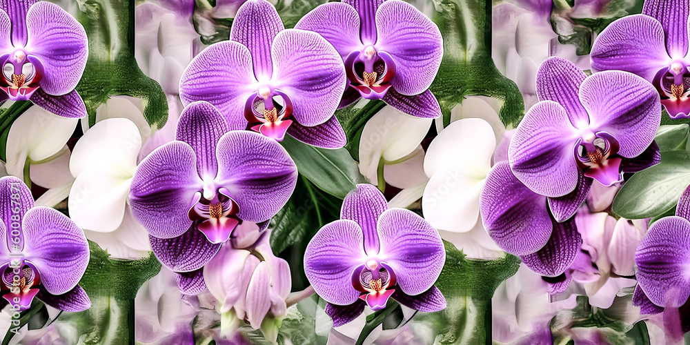 Fototapeta premium The blooming beauty of a botanic image was abstractly aromatic - generative ai.