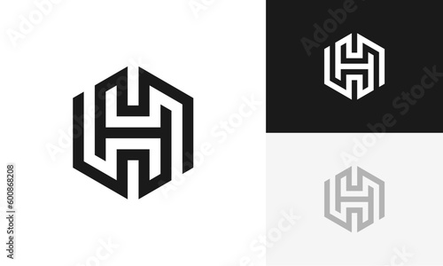 Initials H logo design. Initial letter logo design vector