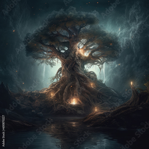 enchanted tree of life fairy tale - by generative ai