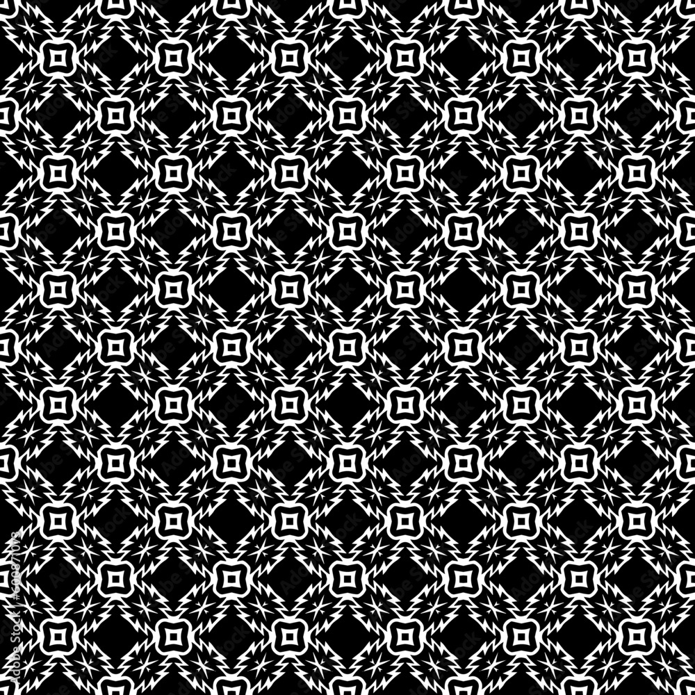 Black and white seamless pattern texture. Greyscale ornamental graphic design. Mosaic ornaments. Pattern template. Vector illustration. EPS10. Black and white seamless pattern texture. Greyscale ornamental graphic design. Mosaic ornaments. Pattern template. Vector illustration. EPS10.