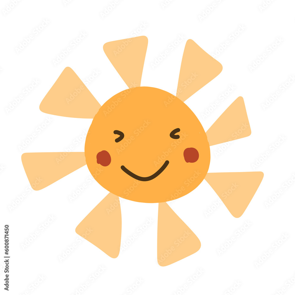 Cute sun doodle. Smiling sun illustration.handrawn sun. Cute sun doodle. Smiling sun illustration.handrawn sun.