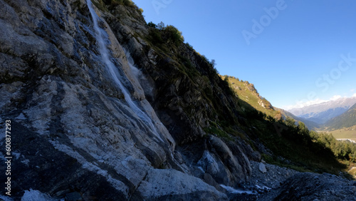 nice mountain highland fast water cascade at summertime day - photo of nature © Dancing Man