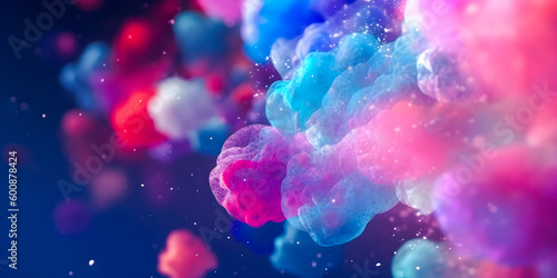 Abstract smoke fluid soft focus background with copyspace - generative AI