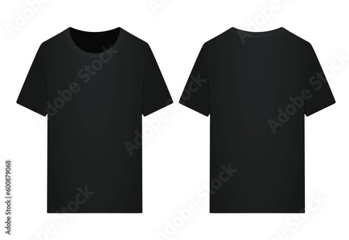 Black  t shirt. vector illustration