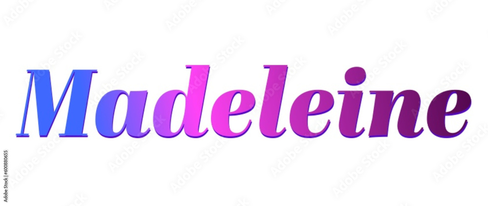 Obraz premium Madeleine - pink and blue color - female name - ideal for websites, emails, presentations, greetings, banners, cards, books, t-shirt, sweatshirt, prints Categoria