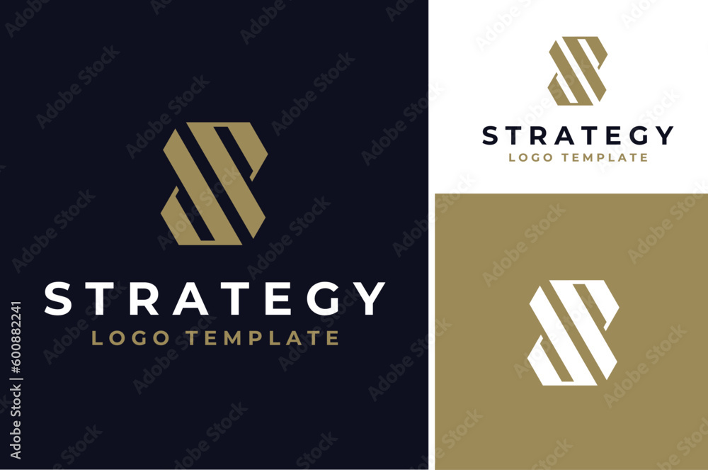 Obraz premium Classic Luxury Elegant Initial Letter S for Premium Royal Brand logo design 