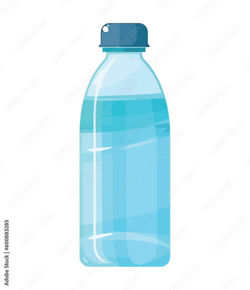 Fresh blue purified water in plastic container Fresh blue purified water in plastic container