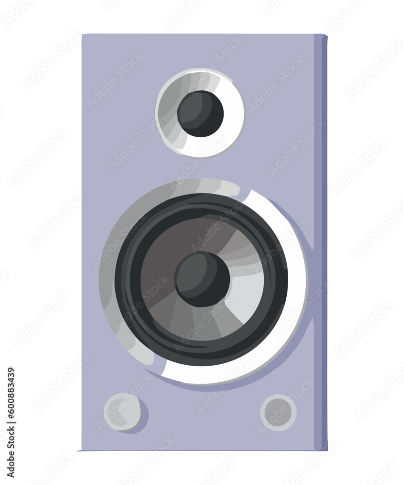 Modern stereo amplifier symbol, isolated studio Modern stereo amplifier symbol, isolated studio
