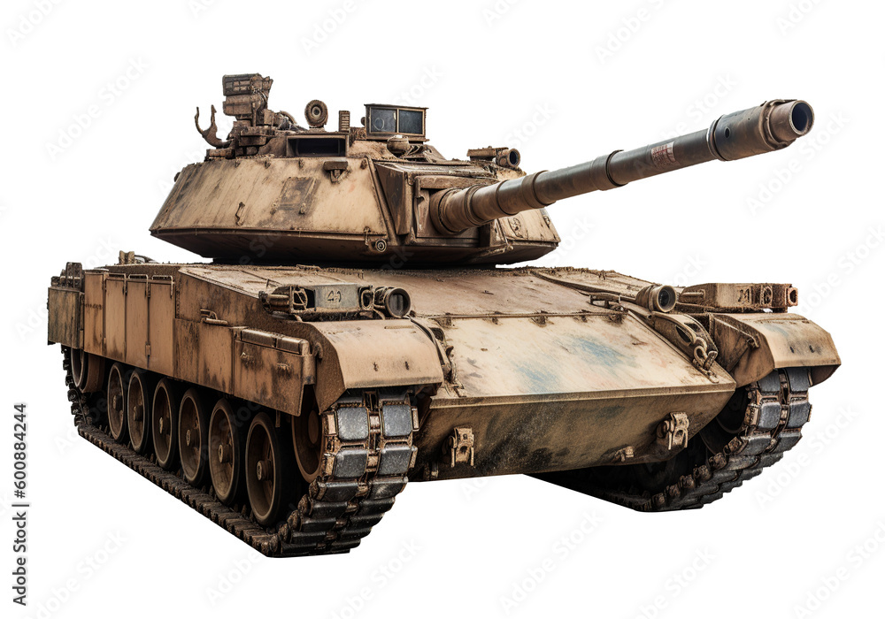 Tank in transparent background. Generative AI. Tank in transparent background. Generative AI.