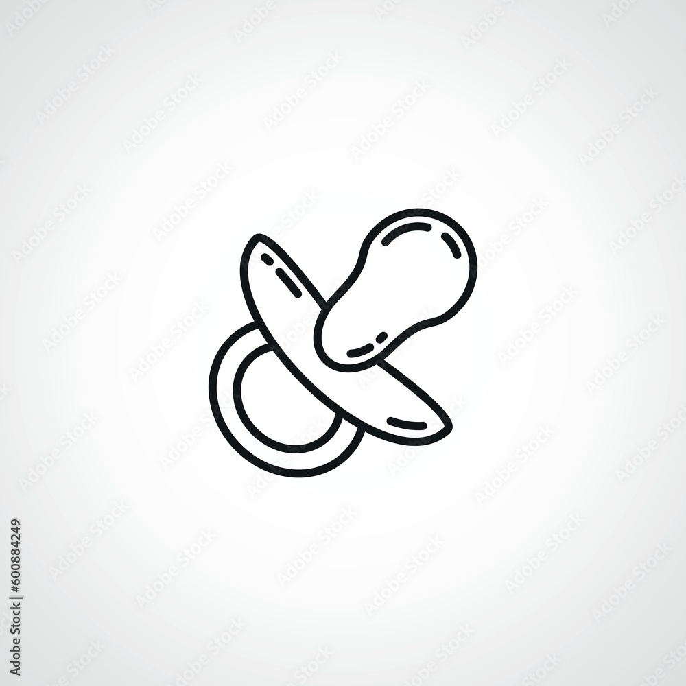 Pacifier line icon. Pacifier outline icon. Pacifier line icon. Pacifier outline icon.