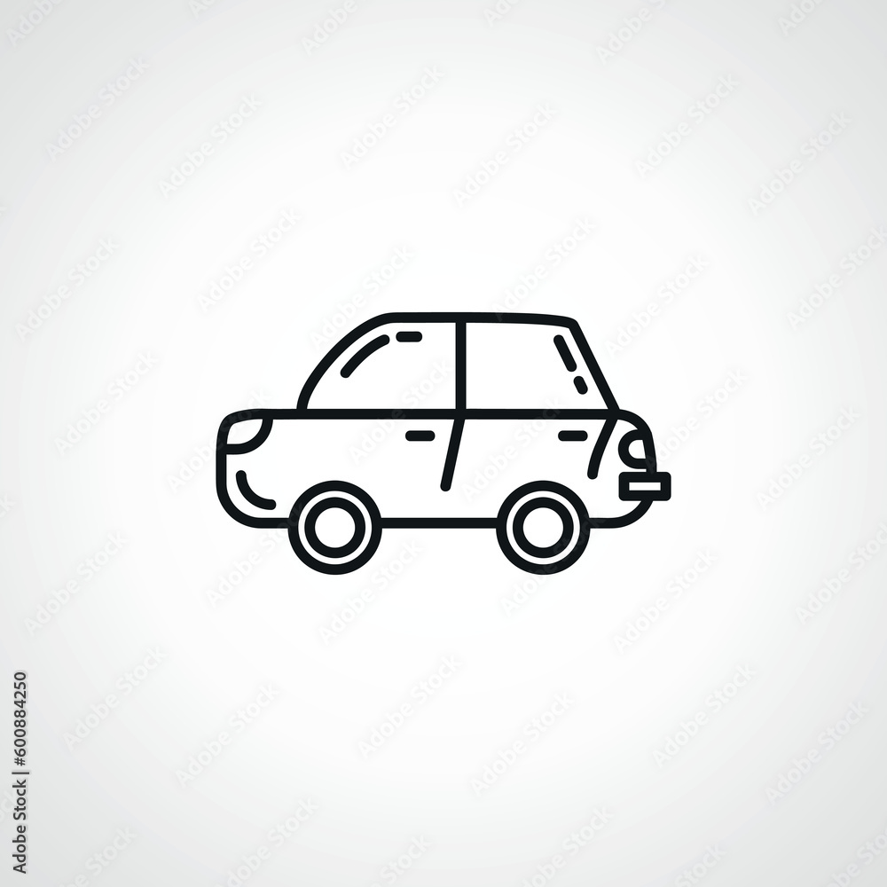car line icon. toy car outline icon.