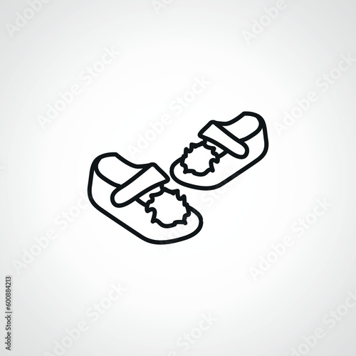 baby shoes line icon. baby shoes outline icon.