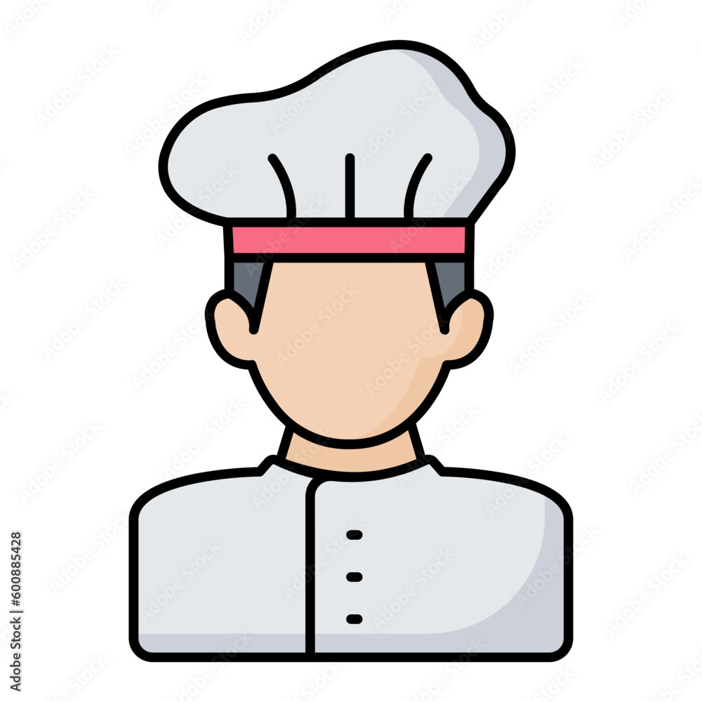 Chef Cook Line Color Icon Chef Cook Line Color Icon