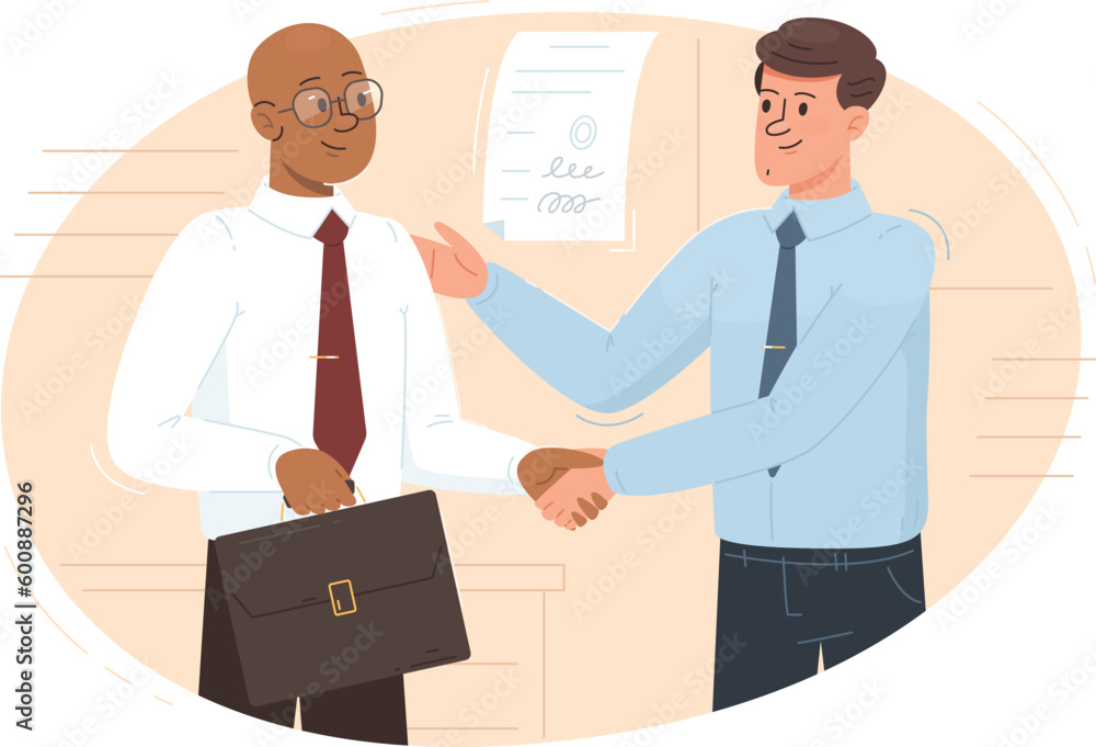 Two People Shaking Hands Illustration Two People Shaking Hands Illustration