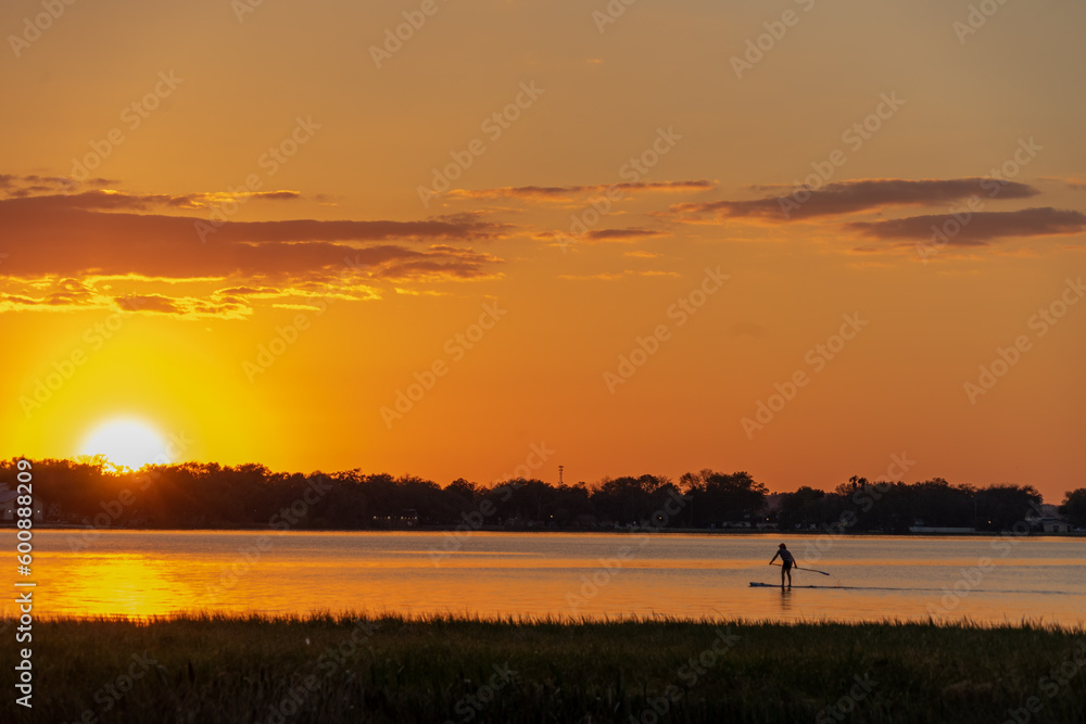 Sunset and Paddle Board