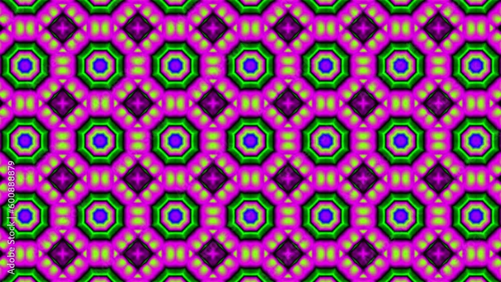 Scrolling down neon color tile pattern background loop Scrolling down neon color tile pattern background loop