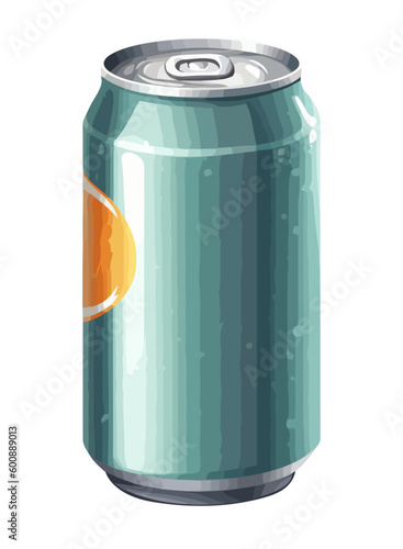 Metallic soda can fresh