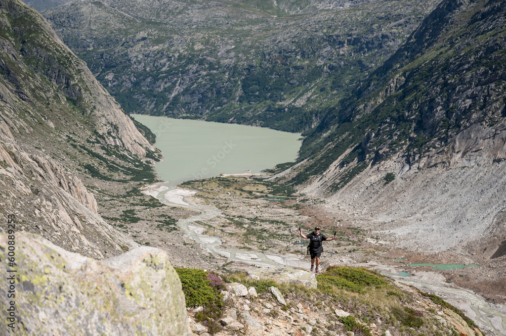 Grimselsee on a sunny summer day