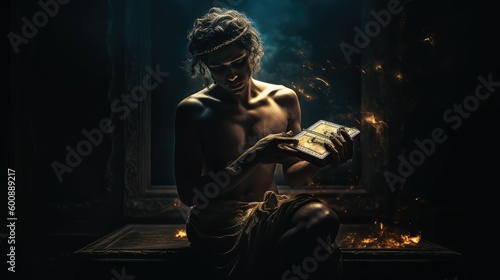 Master of the Arts  Apollo  God of Creativity and Beauty in Ancient Mythology by Generative AI