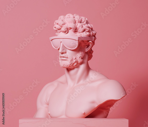 Ancient bust of a man in sunglasses. AI generated image.  © Boadicea